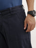 Solid Loose Fit Trouser | Navy Blue