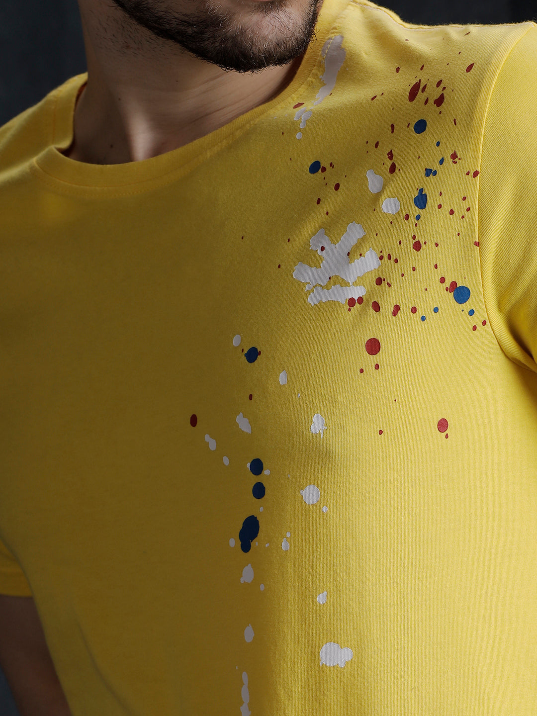 Paint Splash Round Neck T-Shirt