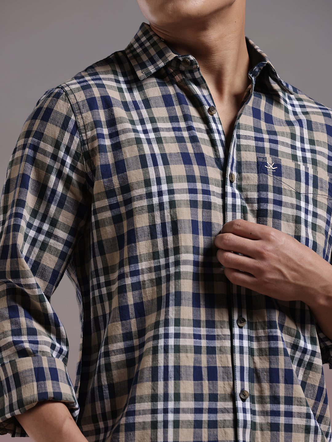 Checked Grids Casual Shirt