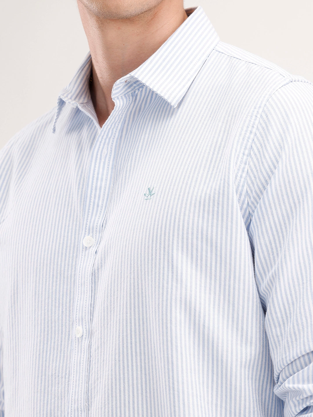 Classic Slim Fit Striped Shirt | Blue