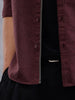 Melange Fabric Smart Shirt In Slim Fit | Maroon