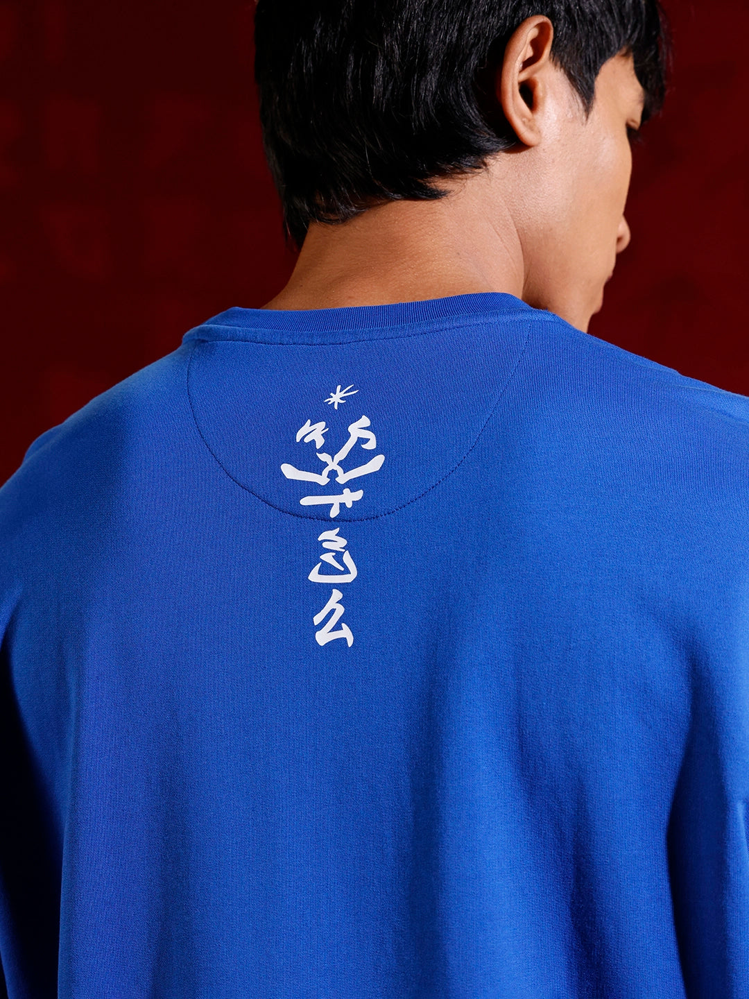 Graphic chest print T-shirt | Blue