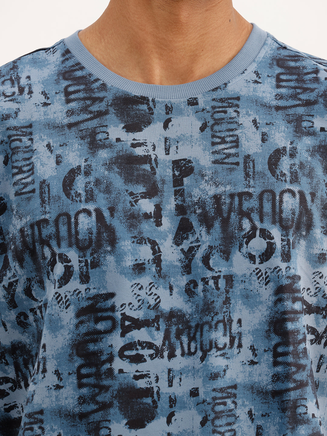 Classic Oversized AOP T-Shirt | Blue | WTS02HSOS1024S