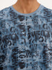 Classic Oversized AOP T-Shirt | Blue | WTS02HSOS1024S