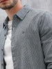 Indigo Micro Striped Shirt | Black