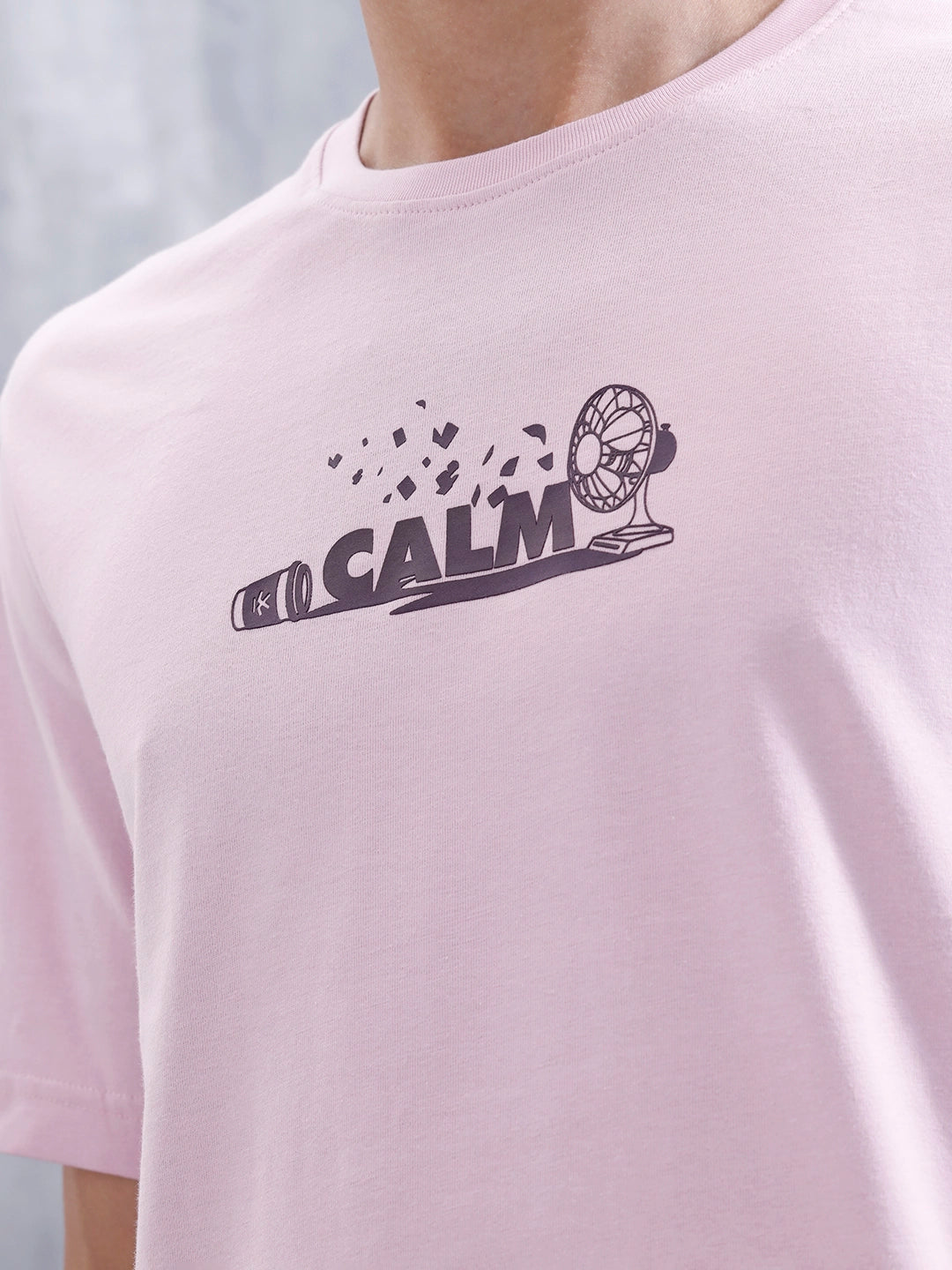 Men’s Casual Regular Fit Graphic T-Shirt | Pink