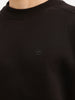 Solid Comfort Fit Sweatshirt | Black