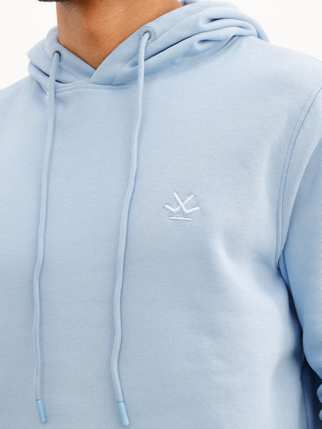 Solid Regular Fit Hooded Sweatshirt | Blue