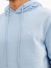 Solid Regular Fit Hooded Sweatshirt | Blue