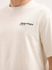 Oversized Fit Embroidered T-Shirt | Beige