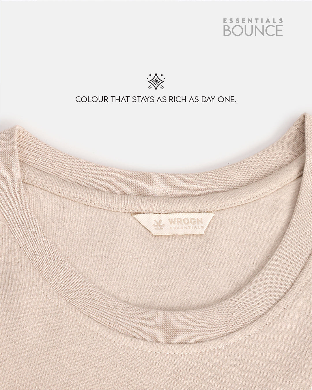 No Brainer Bounce Oversized T-Shirt | Essential | Beige