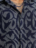 Classic Comfort Fit Jacquard Shirt | Navy Blue