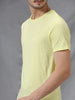 Solid Lemon Crew Neck T-Shirt