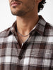 Classic Slim Fit Checkered Shirt | Brown | WSH02FSSL0343S