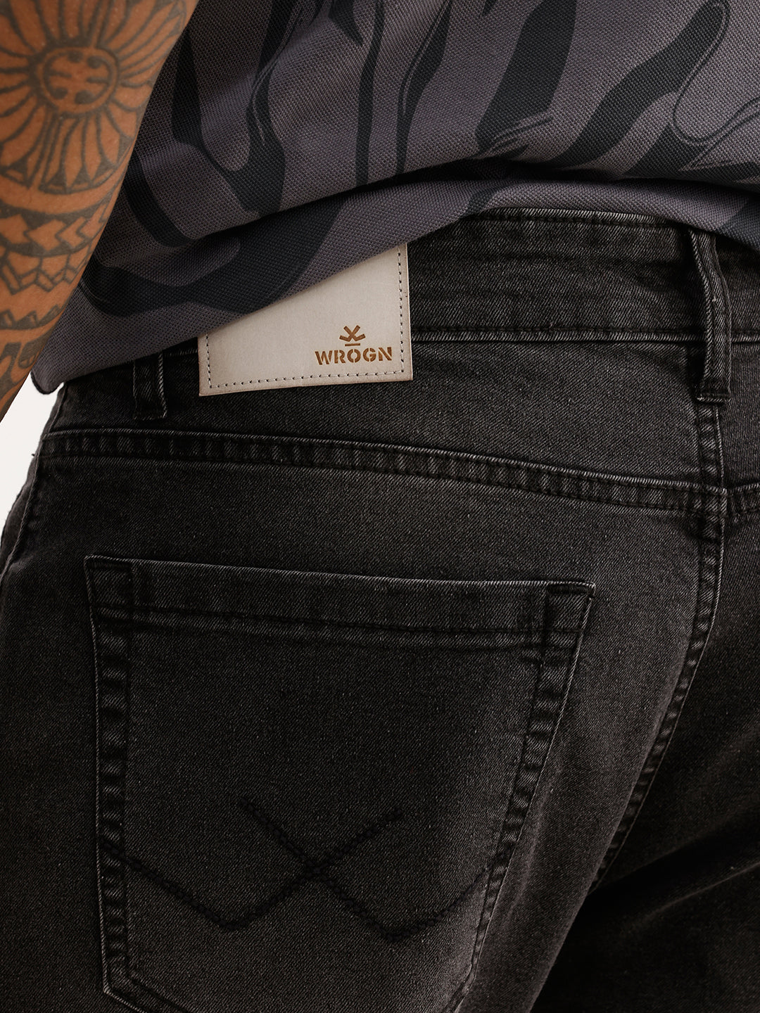 Faded Slim Fit Denim Jeans | Dark Grey