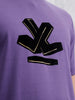 Slim Fit Metallic Flock T-Shirt | Purple