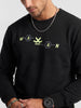 Classic Placement Printed Sweatshirt | Black