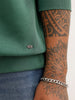 Solid Oversized Collared Sweatshirt | Green
