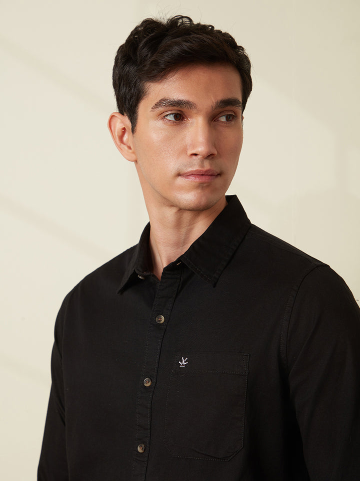 Classic Pure Cotton Shirt | Black