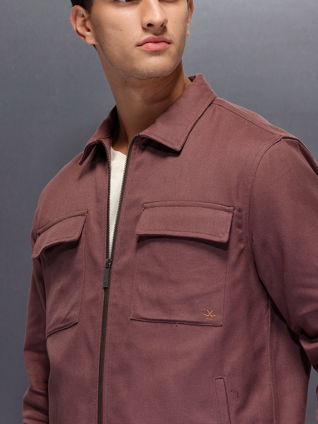 Double Pocket Oversized Jacket  | Peach