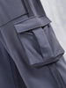 Casual Raw Edged Cargo Pants For Men | Dark Grey