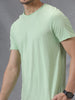 Solid Green Crew Neck T-Shirt