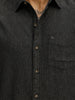 Solid Slim Fit Full Sleeve Shirt | Black