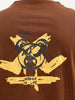 Oversized Placement Back Printed T-Shirt | Brown