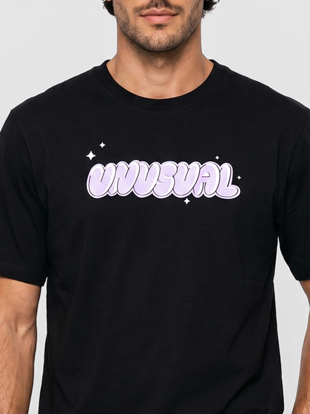 Classic Placement Printed T-Shirt | Black