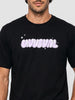 Classic Placement Printed T-Shirt | Black