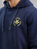 Heavy Fleece Hoodie Pullover With Pop Branding | Navy Blue