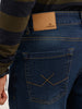 Slim Fit Faded Denim Jeans | Dark Blue