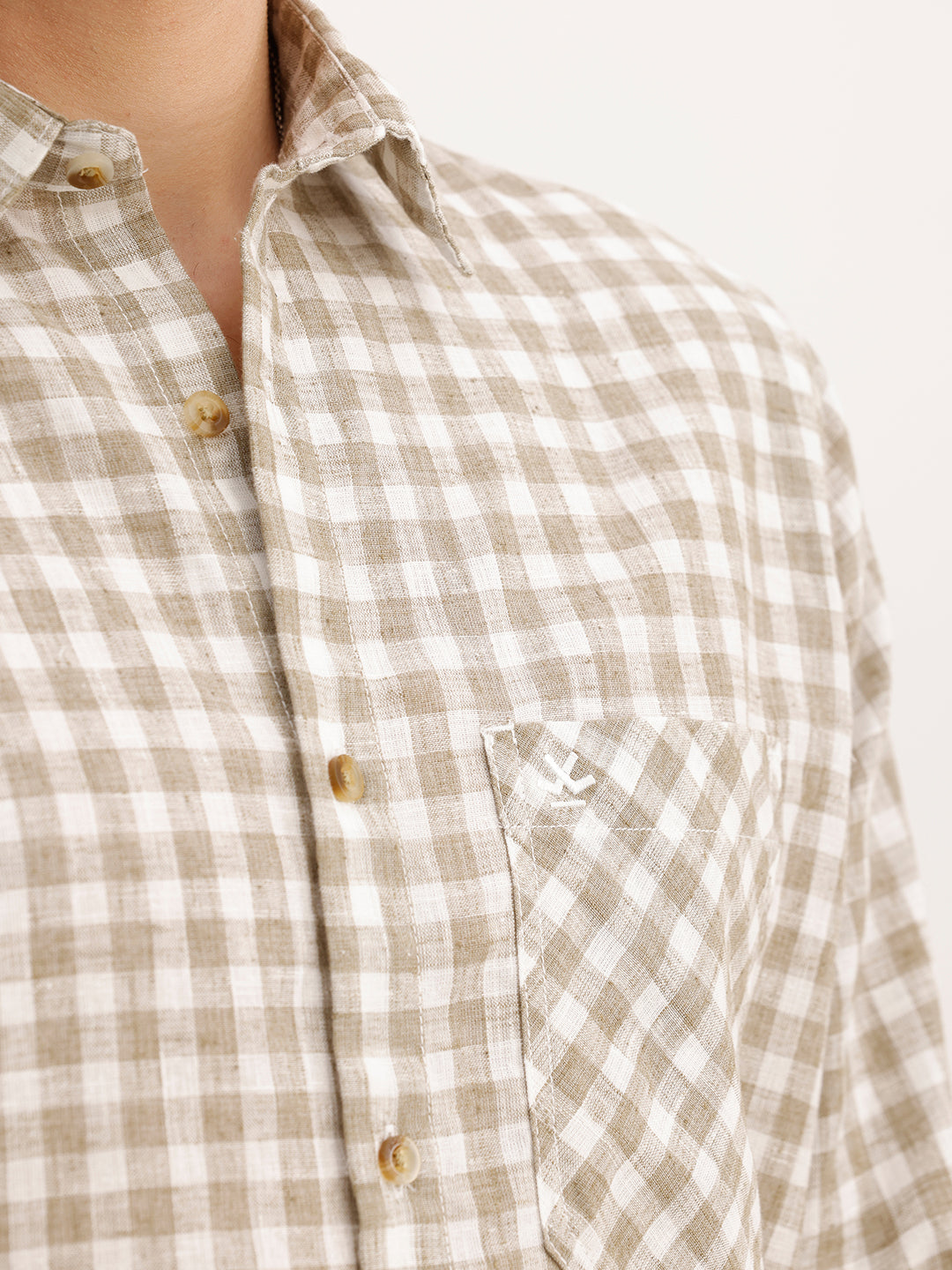 Regular Fit Full Sleeve Checkered Shirt | Grey | WWSH0721MAZ