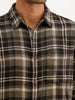 Slim Fit Flannel Full Sleeve Shirt | Olive