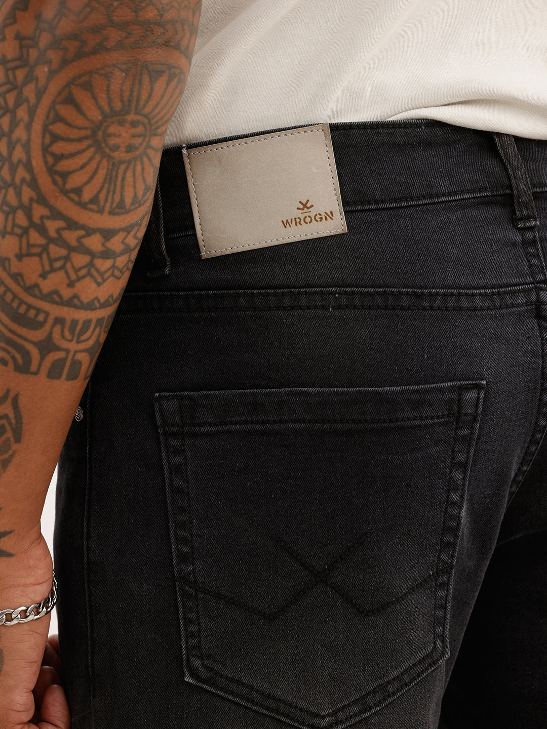 Faded Skinny Fit Denim Jeans | Black