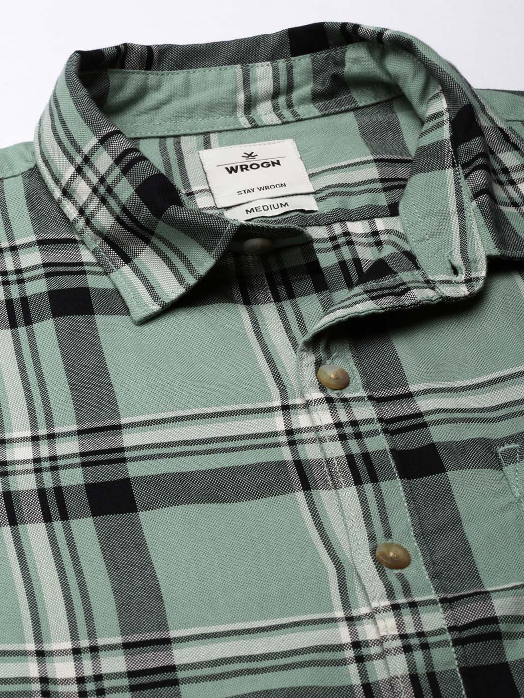 Mint Green Checked Shirt