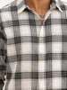 Regular Fit Checkered Full Sleeve Shirt | White