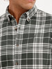 Textured Regular Fit Full Sleeve Shirt | Olive