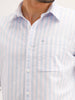 Classic Regular Fit Striped Shirt | Blue