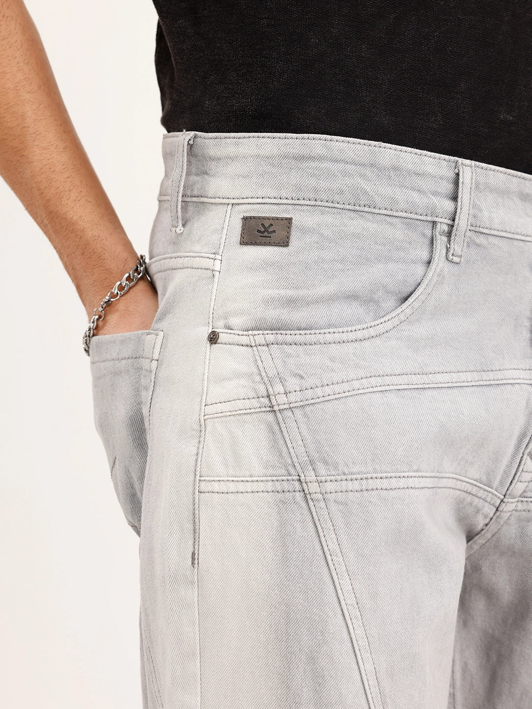 Loose Fit Denim Jeans | Grey