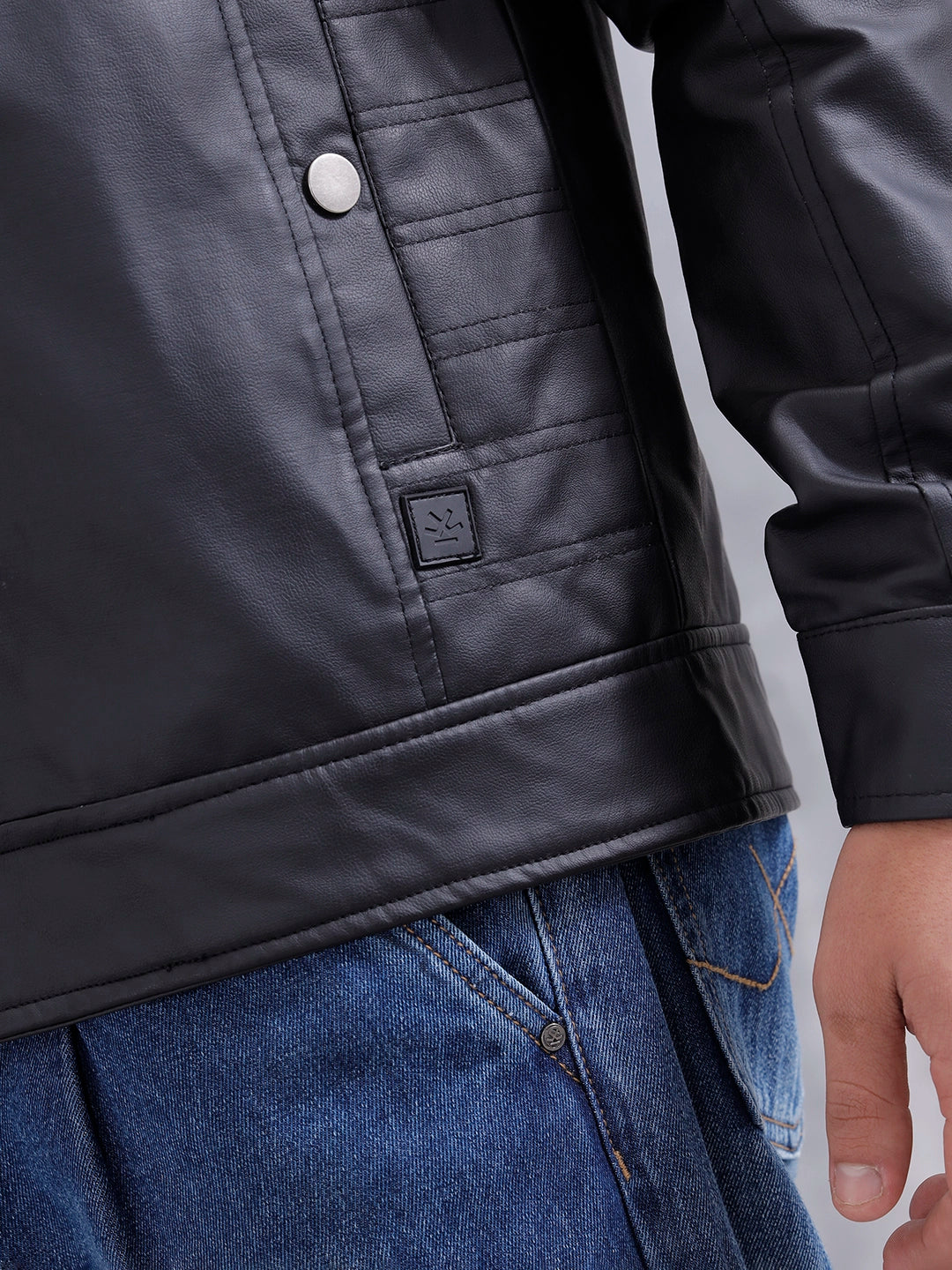 Men's Casual Biker Jacket | Black