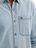 Classic Regular Fit Denim Shirt | Blue