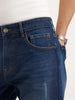 Relaxed Fit Faded Denim Jeans | Blue