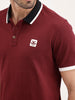 Tipping Collar Polo T-Shirt | Maroon