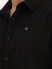 Slim Fit Solid Corduroy Shirt | Black