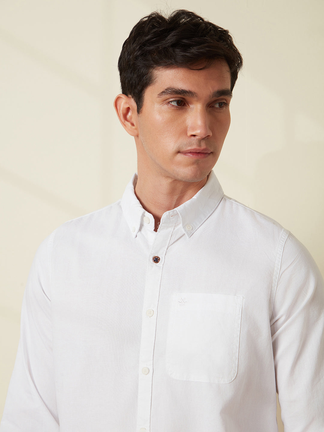 Solid White Oxford Shirt