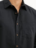 Regular Fit Striped Shirt  | Black