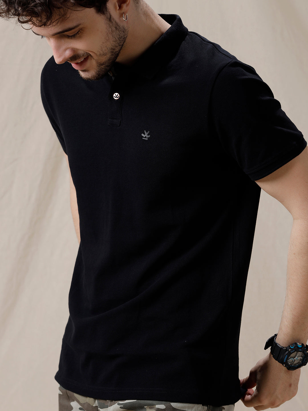 Sharp Solid Polo T-Shirt