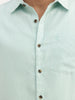 Regular Fit Checkered Full Sleeve Shirt | Light Green