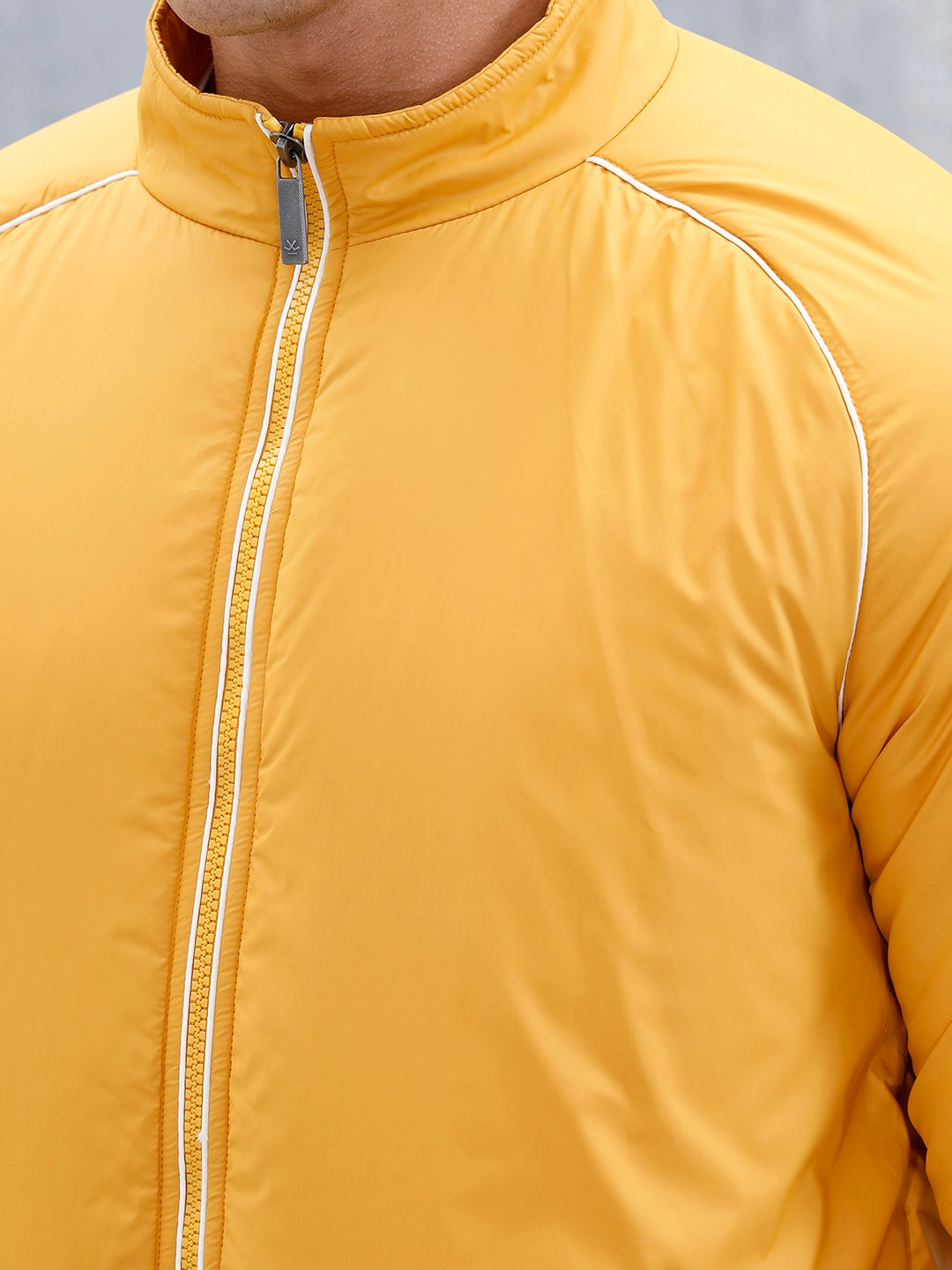 Men's Casual Bomber Jacket | Yellow